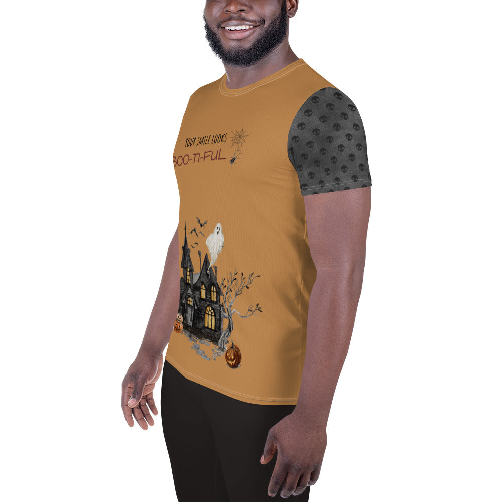 Men's "Boo-ti-ful Smile" Athletic T-Shirt | Nude