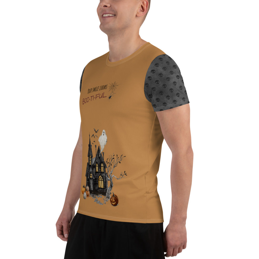 Men's "Boo-ti-ful Smile" Athletic T-Shirt | Nude