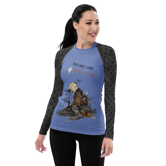 Women's "Boo-ti-ful Smile" Long-Sleeve Top | Wild Blue Yonder