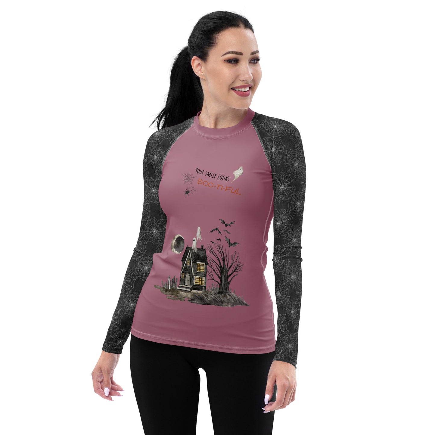 Women's "Boo-ti-ful Smile" Long-Sleeve Top | Tapestry