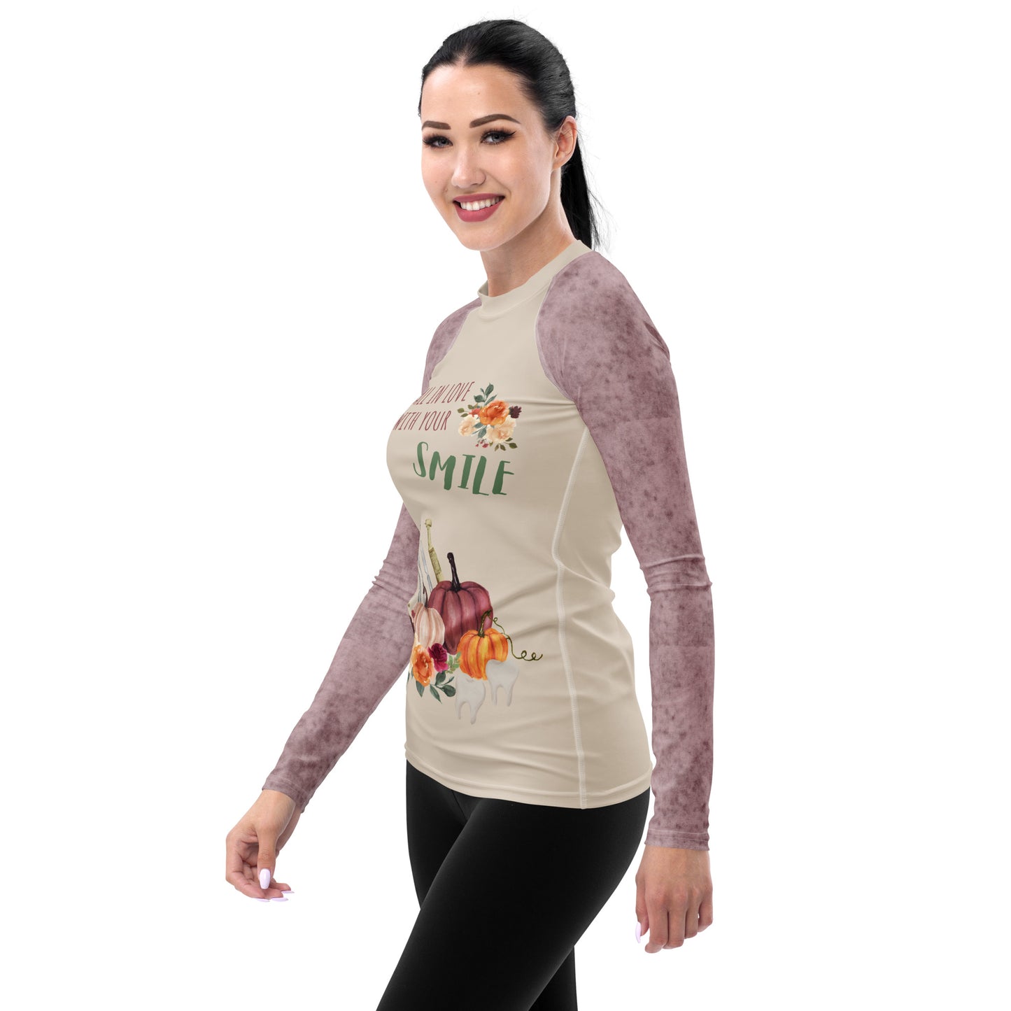 Women's "Love Your Smile" Long Sleeve Top | Moon Mist