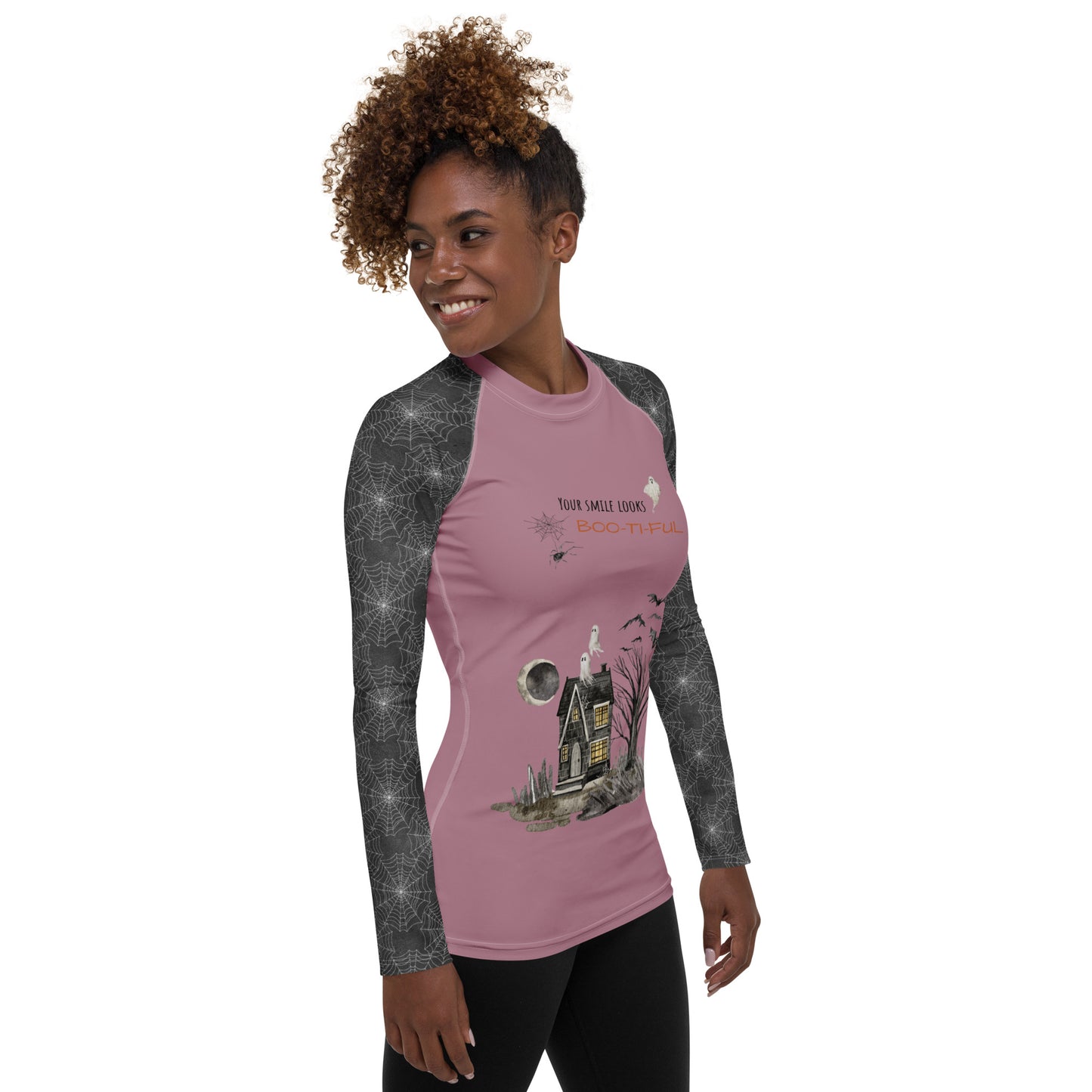 Women's "Boo-ti-ful Smile" Long-Sleeve Top | Tapestry