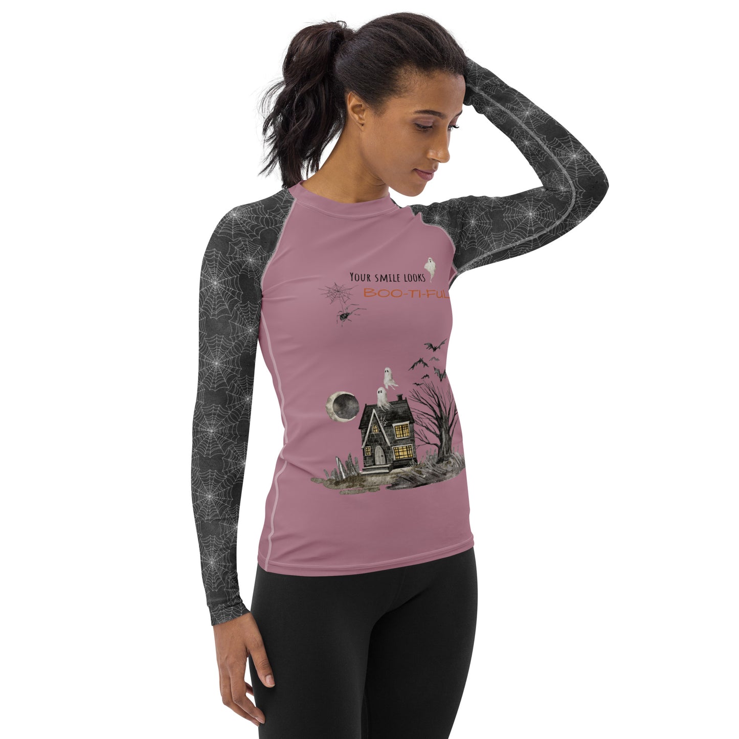 Women's "Boo-ti-ful Smile" Long-Sleeve Top | Tapestry