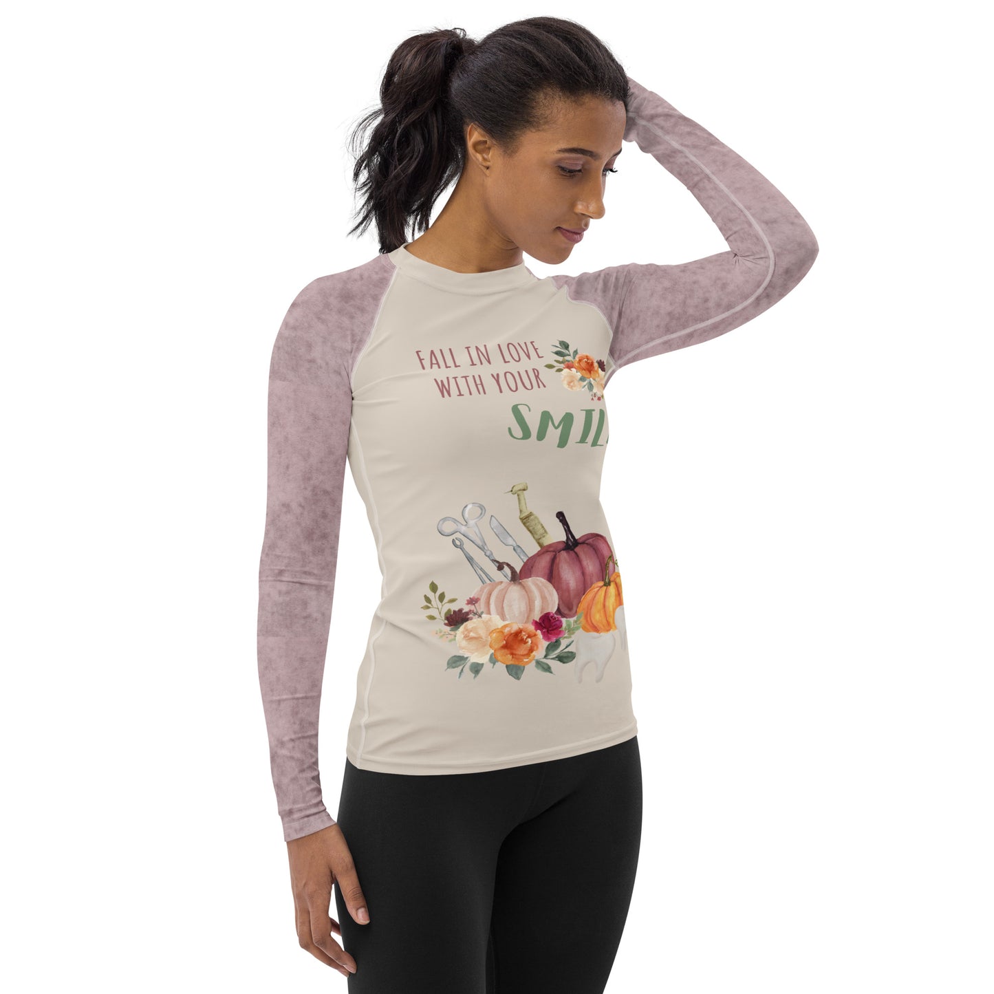 Women's "Love Your Smile" Long Sleeve Top | Moon Mist