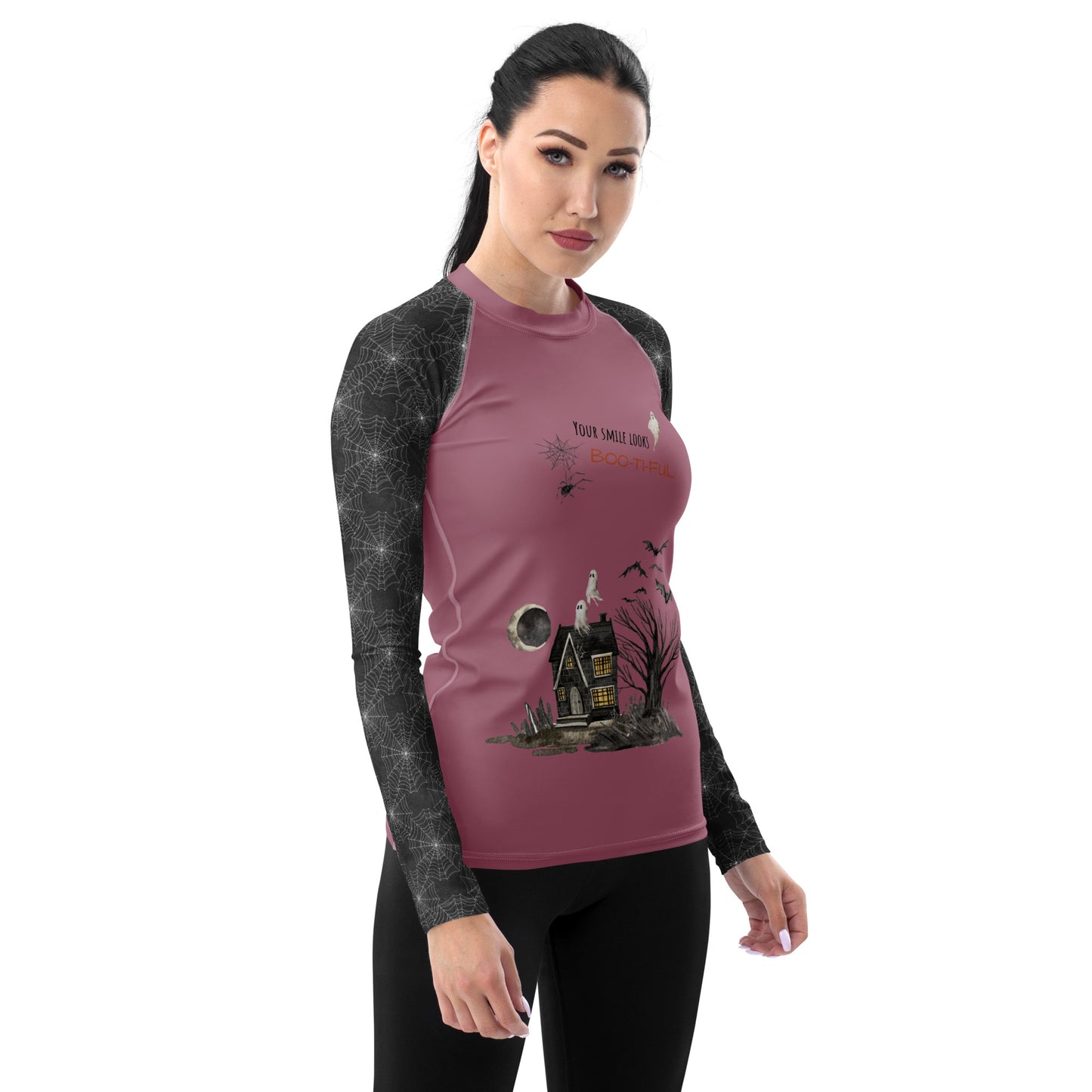 Women's "Boo-ti-ful Smile" Long-Sleeve Top | Tapestry