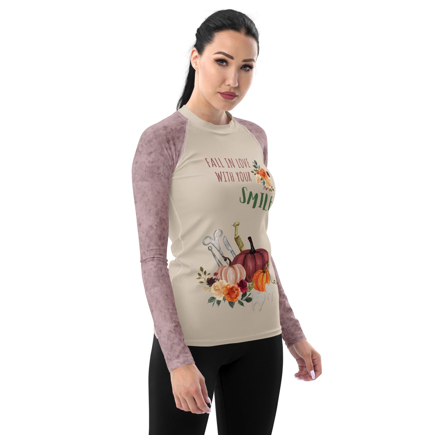 Women's "Love Your Smile" Long Sleeve Top | Moon Mist