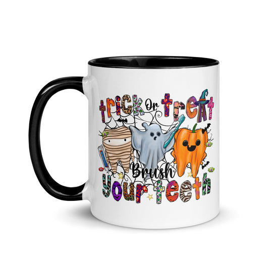 Brush Your Teeth Mug with Color Inside