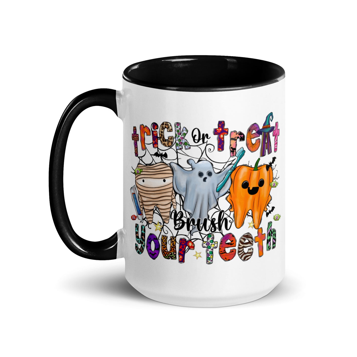 Brush Your Teeth Mug with Color Inside